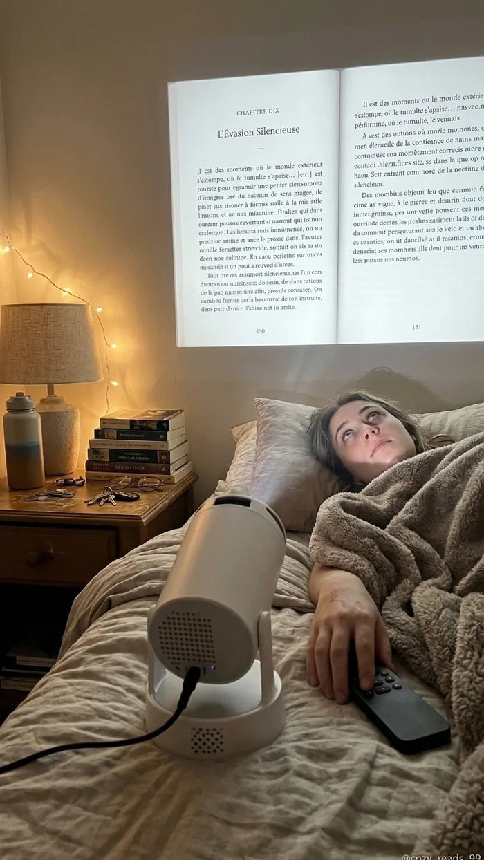 SkyRead reading projector customer photo