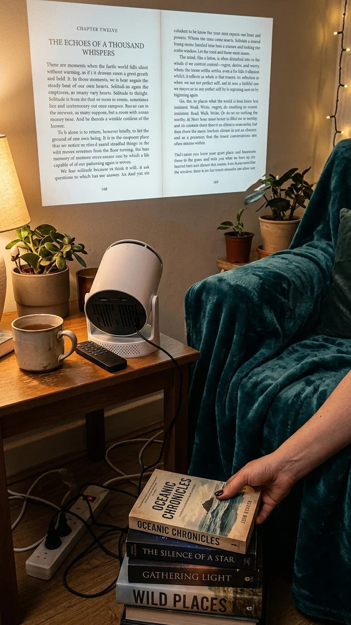 SkyRead reading projector customer photo